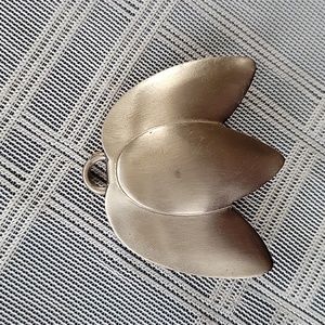 Vintage Silver Metal Pendant Scarf Slide